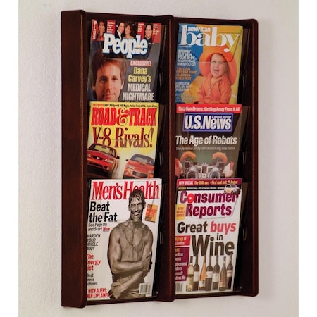 Vertex 3 x 2 in. Stance 6 Pocket Wall Display - Black & Mahogany VE3945469